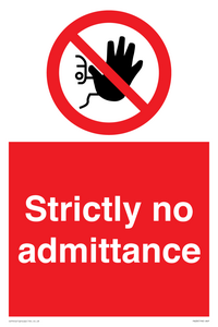 strictly no admittance